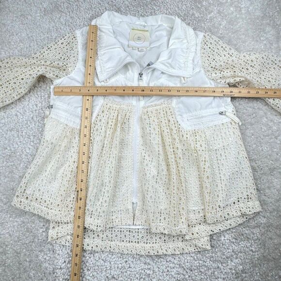 Anthropologie Hei Hei Eyelet Swing Windbreaker Jacket Medium Petite NEW - Picture 11 of 13
